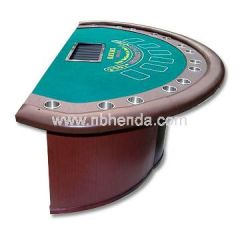 Casino Table With Stainless Cup Holder