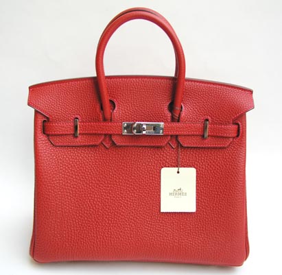 Red hermes birkin handbag