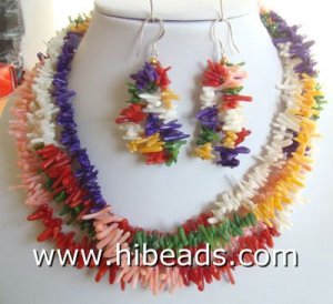 4 rows multicolor coral necklace 17 4 rows multicolor coral necklace 17
