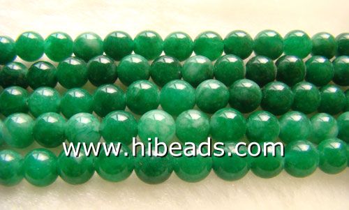 Green jade gemstone beads 16