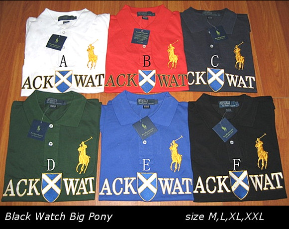Black Watch Big Pony Polo t-shirt 6 colors