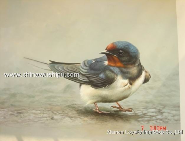 animals-bird-oil painting