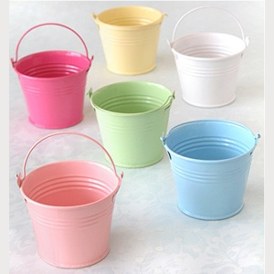 Mini Pails Candy Boxes Favors,Tin Pails, Mini Bucket favors