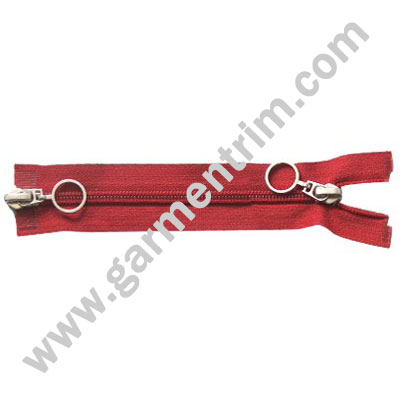 Double Slider Nylon Zipper