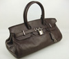 Hermes dark coffee Birkin handbag 1040 42cm