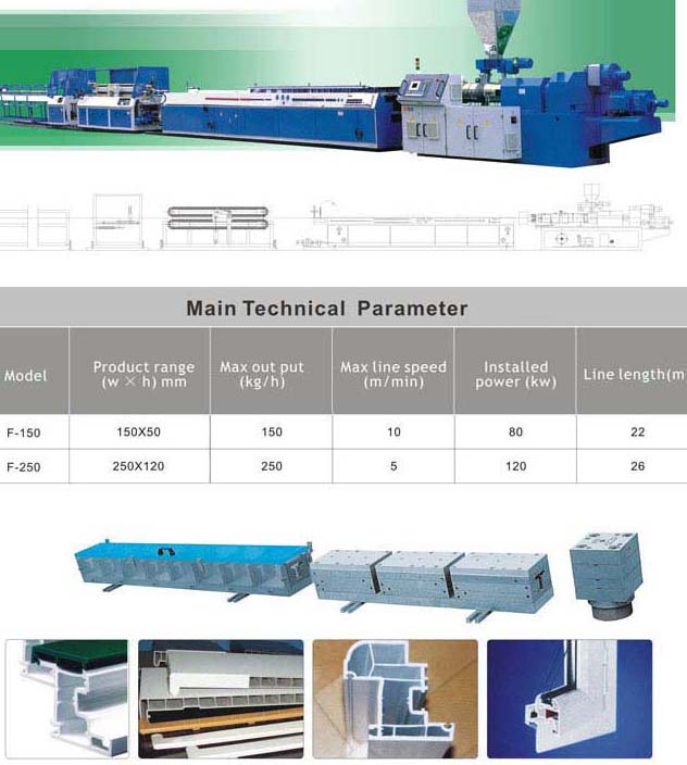  PVC window & door profile extrusion line