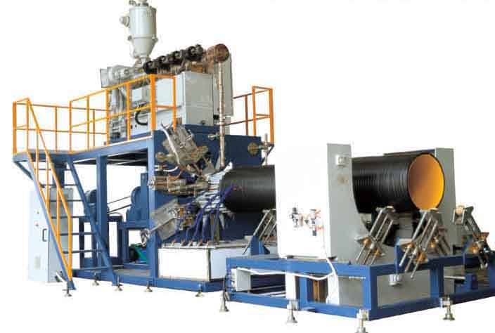 Sprial pipe extrusion line