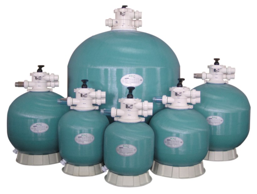 Aqua top-mount fiberglass sand filter(with multi-p