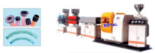 PVC Steel Wire Spiral Pipe Extruder Line