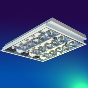 stainless reflector recessed louver