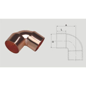 90 Degree Copper Elbow