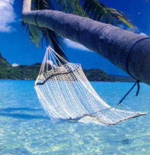 Rope hammocks and mesh-fabric 