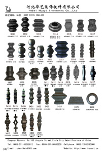 sell wrought iron cast steel collars, joints, 