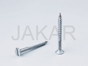 Flat Head Slotted Wood Screw