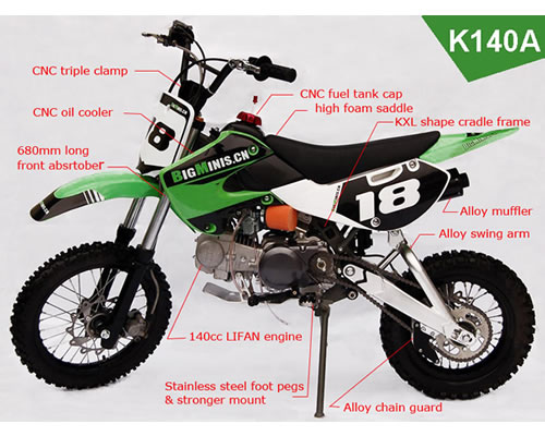 Bigminis K140A dirt bike