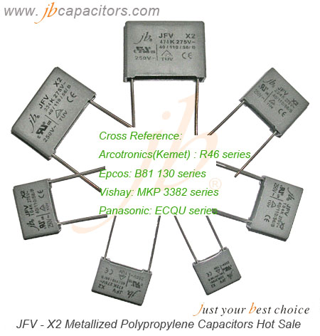 JFV - X2 Metallized Polypropylene Film Capacitor