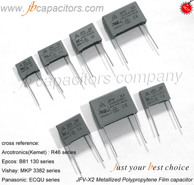 JFV - X2 Metallized Polypropylene Film Capacitor