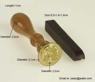 Copper Stamp with Sealing Wax