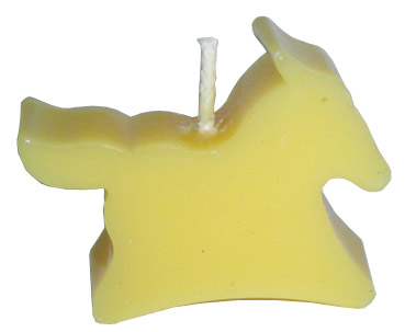 Horse Design Beeswax Candle