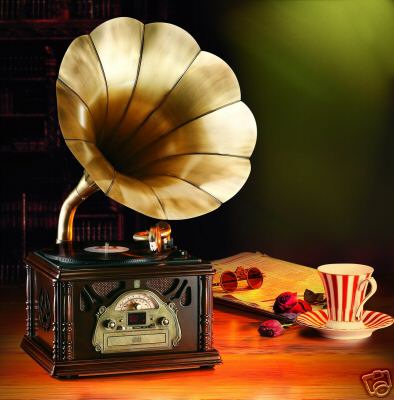 antiqued phonograph