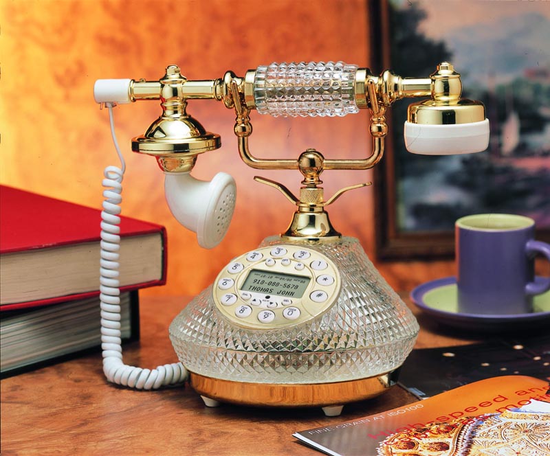 antiqued telephone