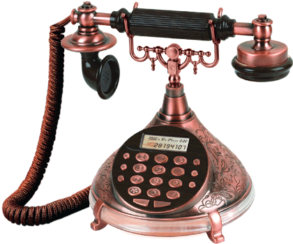 antiqued telephone