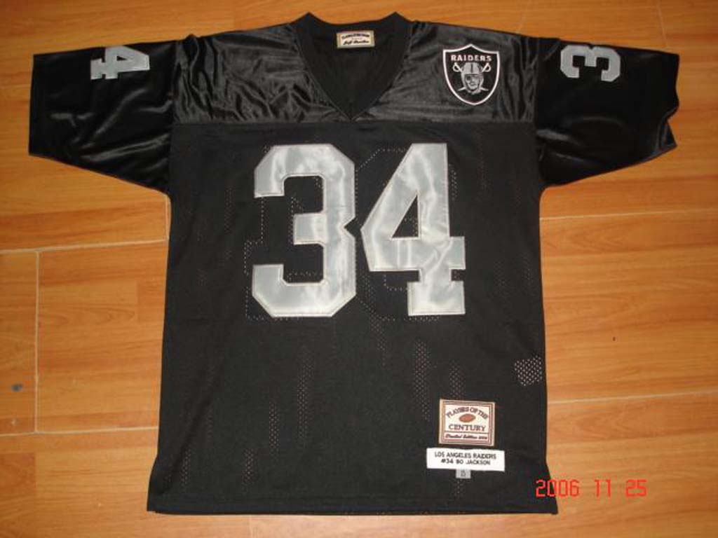 #34 Oakland Raiders Bo Jackson Throwback  Jersey