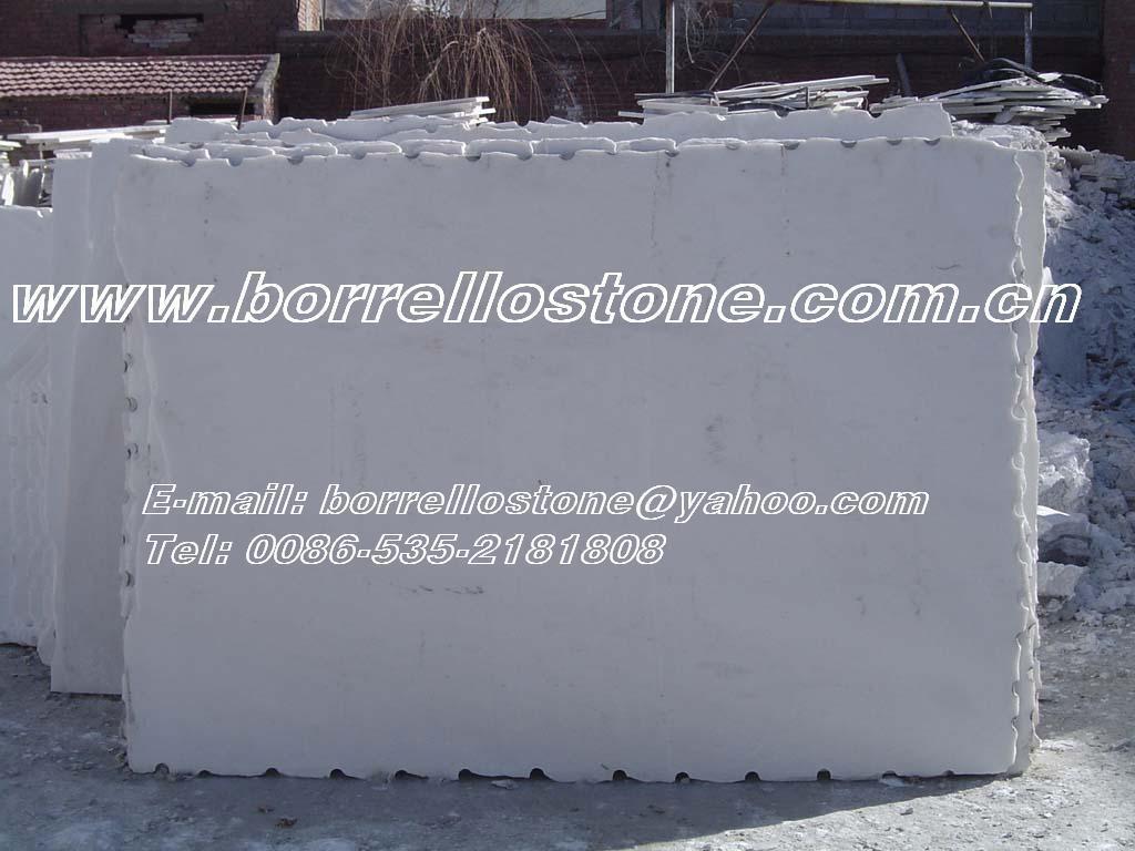  pure white marble slabs