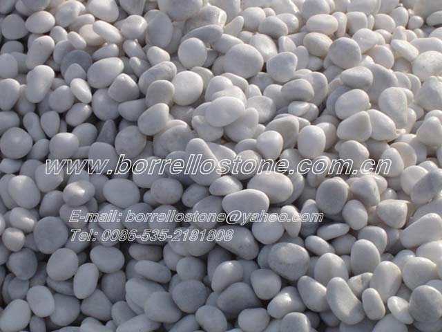  snow white marble pebble