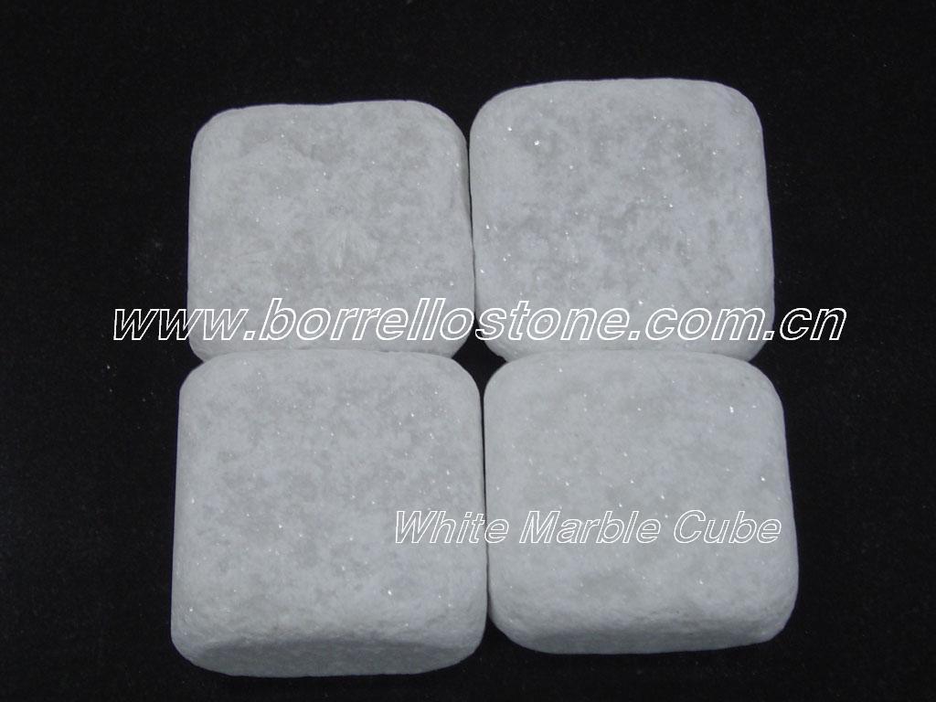 Snow White Marble Cube