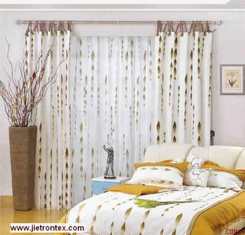 Embroider window curtain