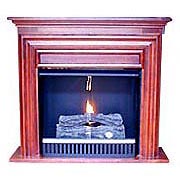 Wooden fireplace