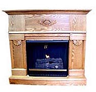 Wooden fireplace