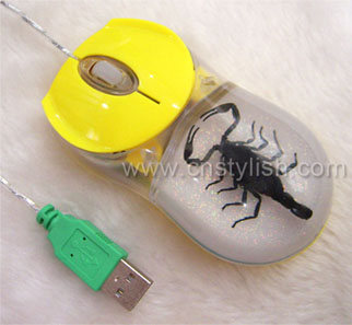 Real insect amber computer mouse