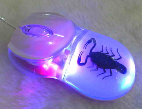 bug amber optical mouse