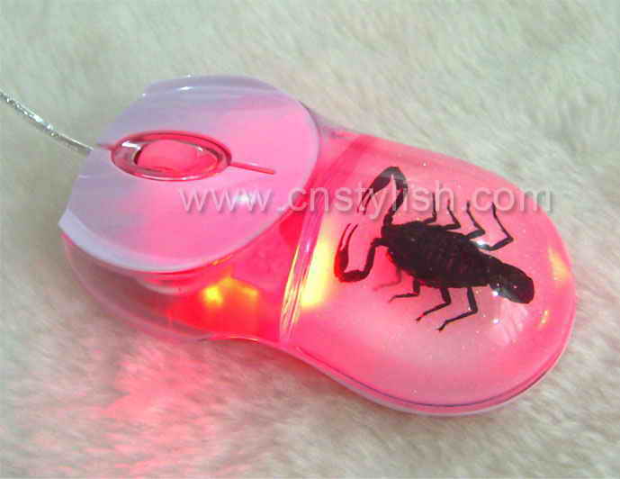 Real insect amber computer mouse