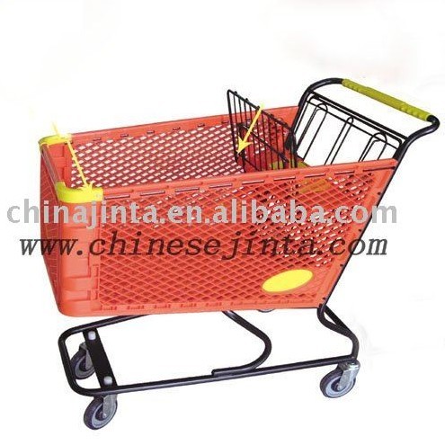 Plastic shopping trolley