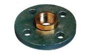 Copper-plated female steel flange