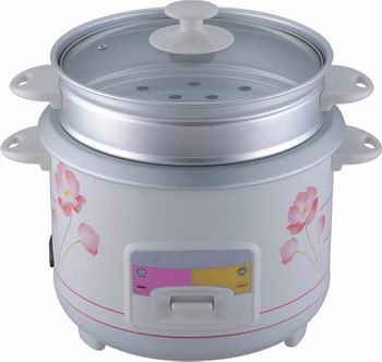 Straight body rice cooker