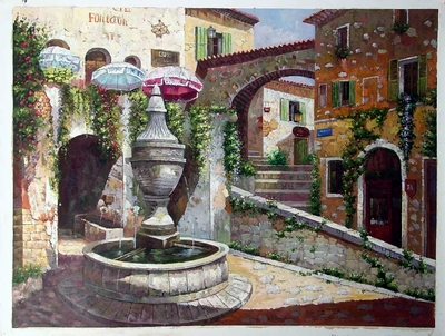 garden oil painting 