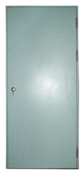 Flush Steel Door With Wood Edge