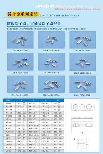 Europeran-standared terminal table and through-typ