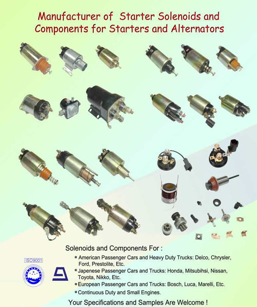 starter solenoid and components,solenoid switch