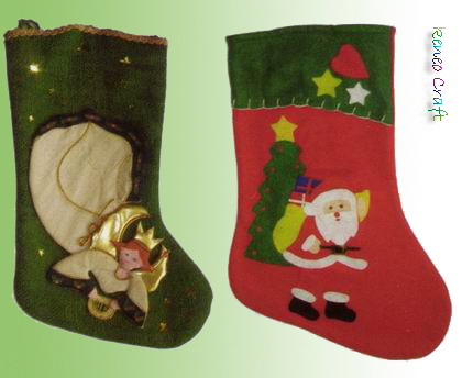 Holiday decorations of Christmas sock