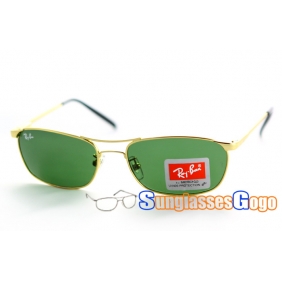 Ray-Ban RB3132-Gold Frame with Green Lens