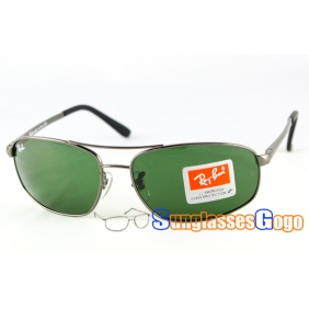 Ray-Ban RB3360-Gunmetal Frame with Green Lens