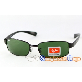 Ray-Ban RB3364-Black Frame with Green Lens