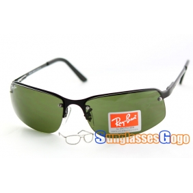 Ray-Ban RB3239-Black Frame witb Green Lens,,