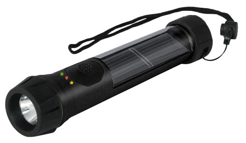 solar flashlight with led emitter