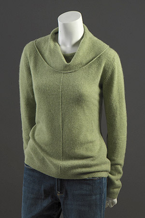 cowl neck cashmere sweater